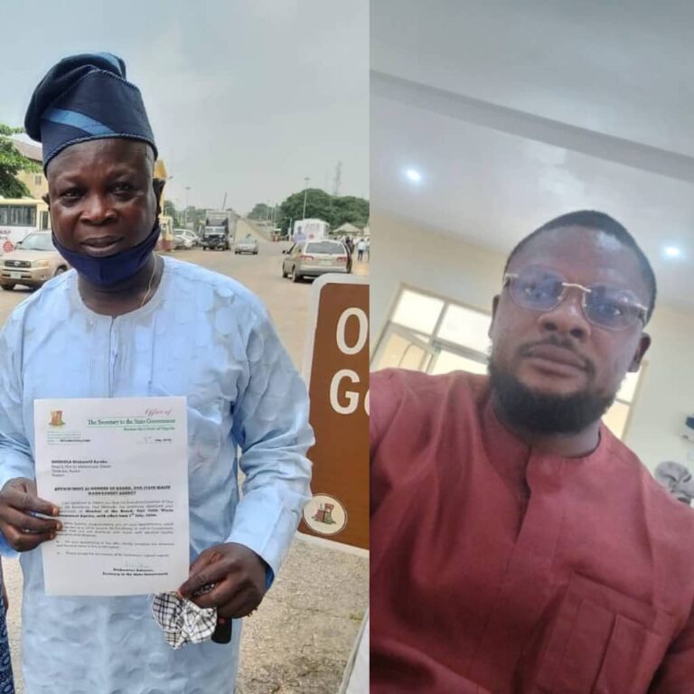 Mr. Seyi Olape Congratulates Alhaji Akinsola Ayuba on his Emergence as the PDP State Auditor